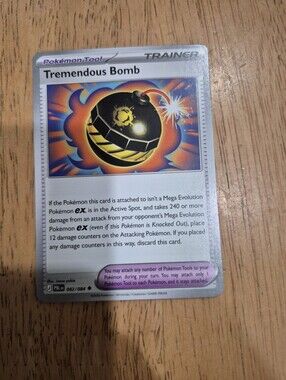 QTY 1 Pokemon Tremendous Bomb Trainer Item Card
